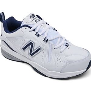 New Balance Men’s 608v5 Wide White/Navy Athletic Shoes